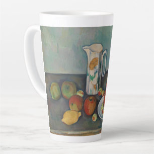 Still Life, Milk Jug and Fruit on a Table, Cezanne Latte Mug