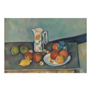 Still Life, Milk Jug and Fruit on a Table, Cezanne Photo Print