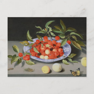 Still Life of Cherries and Peaches Postcard