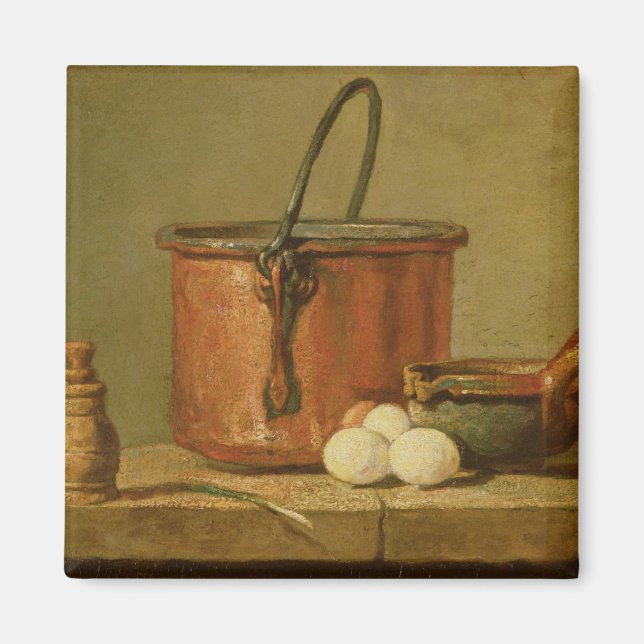 Still Life of Cooking Utensils, Cauldron Magnet (Front)
