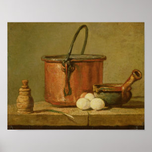 Still Life of Cooking Utensils, Cauldron Poster