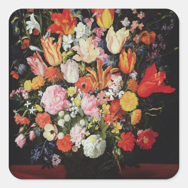 Still life of flowers, 1610s square sticker (Front)