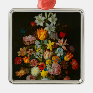 Still Life of Flowers in a Wan-Li Vase Metal Tree Decoration