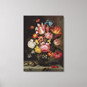 Still Life of Flowers in an Ovoid Vase Canvas Print