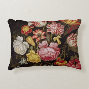 Still Life of Flowers in an Ovoid Vase Decorative Cushion