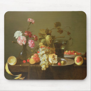Still Life of Fruit and Flowers Mouse Pad