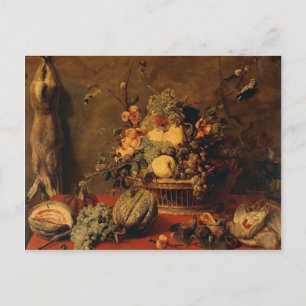 Still Life of Fruit in a Basket by Frans Snyders Postcard