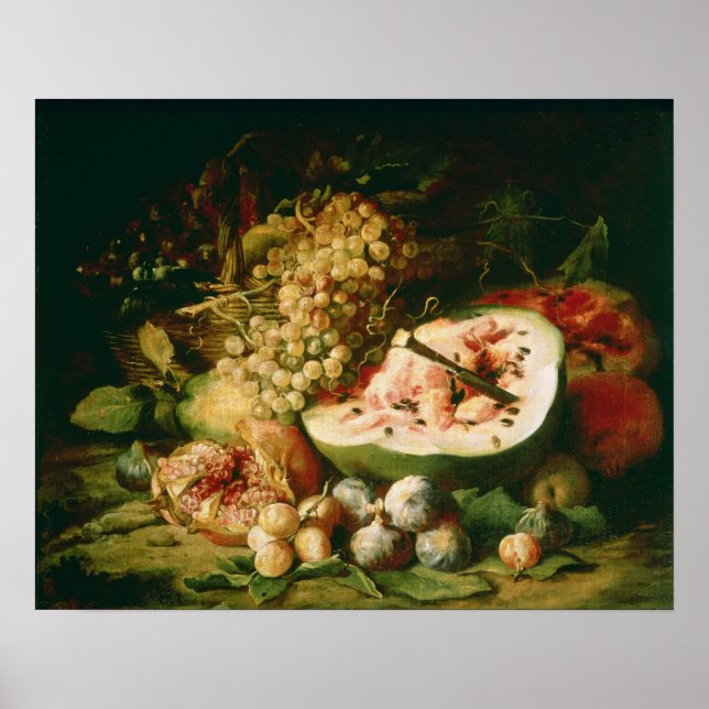 Still Life of Fruit on a Ledge Poster (Front)