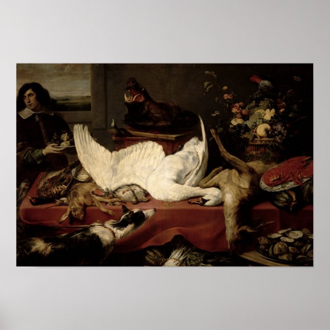 Still Life of Game and Shellfish Poster (Front)