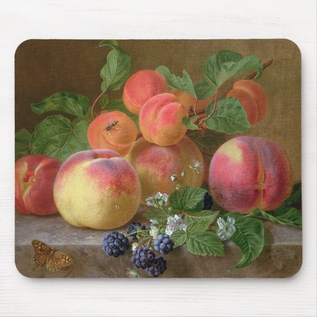 Still Life of Peaches Mouse Pad (Front)