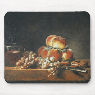 Still Life of Peaches, Nuts, Grapes Mouse Pad