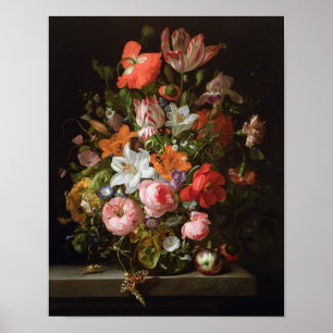Still life of roses  lilies, tulips poster