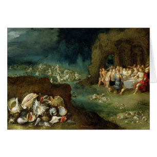 Still life of shells with the Feast of the Gods