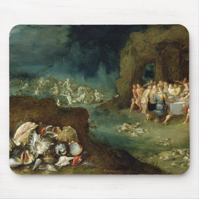 Still life of shells with the Feast of the Gods Mouse Pad (Front)