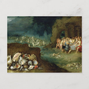 Still life of shells with the Feast of the Gods Postcard