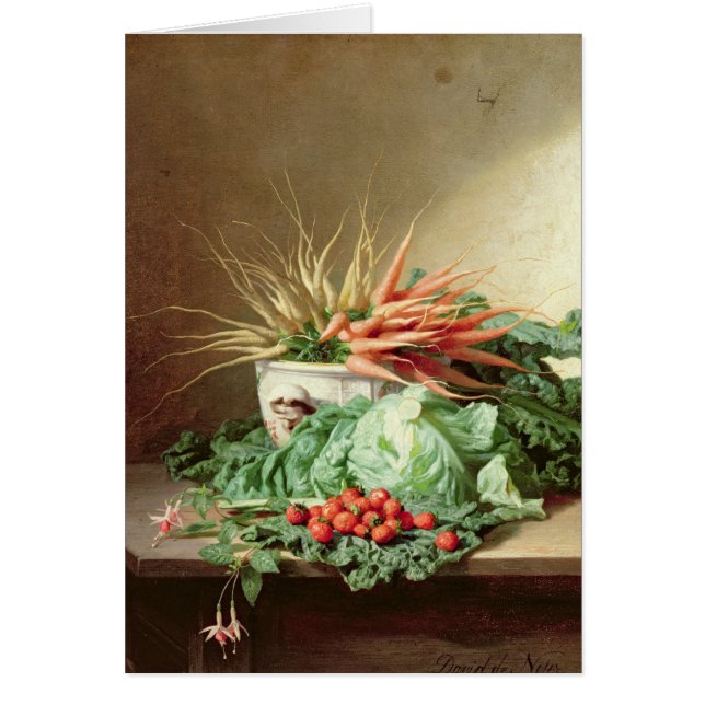 Still Life of Strawberries, Carrots and Cabbage (Front)