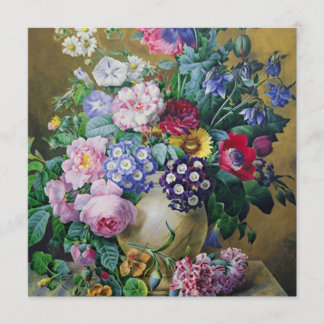 Still Life of Summer Flowers House Warming Party Invitation