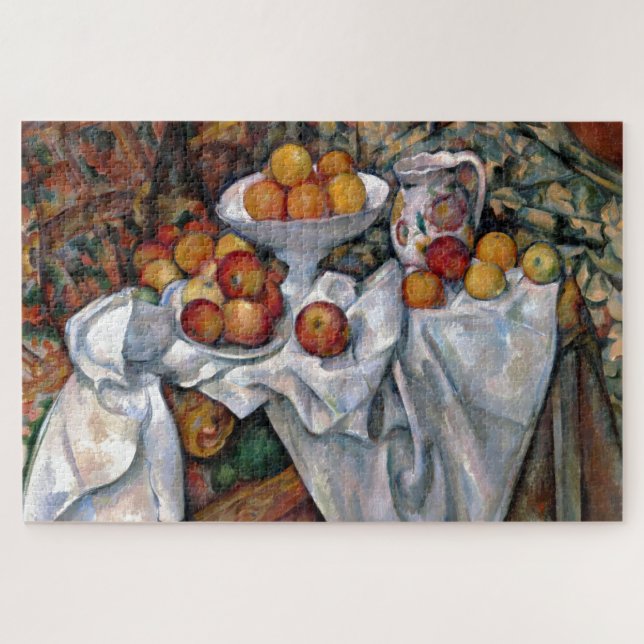 Still Life Oranges - Paul Cezanne Painting Art Jigsaw Puzzle (Horizontal)