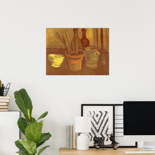 Still Life Paintbrushes in a Pot Vincent van Gogh Poster (Home Office)