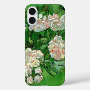 Still Life: Pink Roses by Vincent van Gogh iPhone 16 Plus Case
