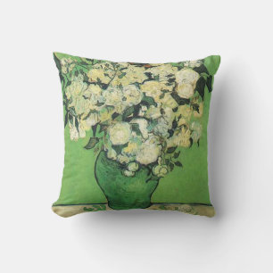 Still life - Pink Roses in a Vase,van Gogh Cushion