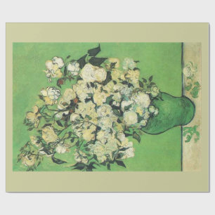 Still life - Pink Roses in a Vase, Van Gogh Wrapping Paper