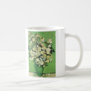 Still life - Pink Roses in a Vase Vincent an Gogh, Coffee Mug