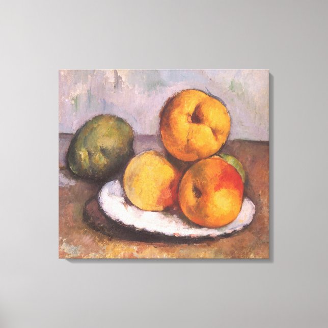 Still Life Quince, Apples, Pears by Paul Cezanne Canvas Print (Front)