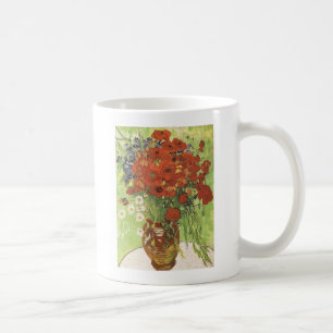 Still life - Red poppies and daises Coffee Mug