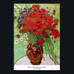 Still Life Red Poppies and Daisies by van Gogh Poster<br><div class="desc">This painting titled, Still Life Red Poppies and Daisies is made by the famous artist, Vincent van Gogh. About Vincent van Gogh Vincent van Gogh saw color as the chief symbol of expression. There is a reason his art connects with the viewers, because van Gogh was determined to give happiness...</div>