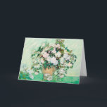 Still Life Roses in a Vase by Vincent van Gogh Card<br><div class="desc">Roses by Vincent van Gogh is a vintage fine art post impressionism still life floral painting. This design features beautiful blooming pale pink garden roses in a vase. About the artist: Vincent Willem van Gogh (1853 -1890) was one of the most famous Post Impressionist painters of his era. His work...</div>