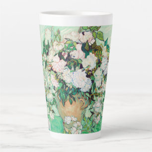 Still Life Roses in a Vase by Vincent van Gogh Latte Mug