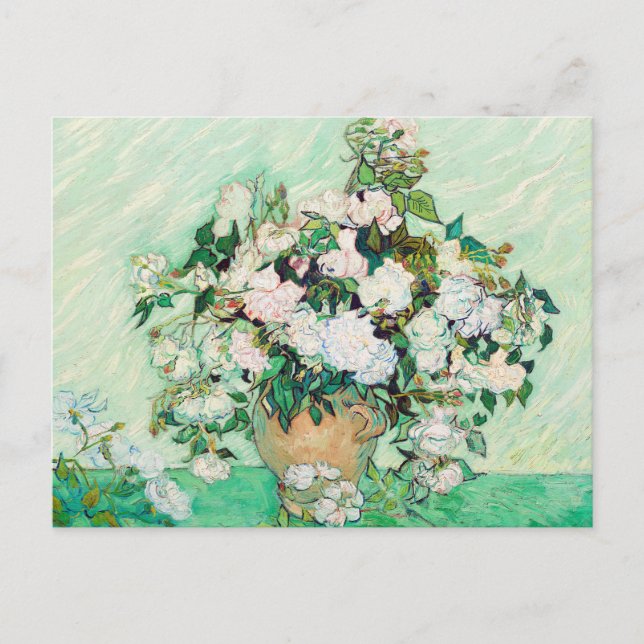 Still Life Roses in a Vase by Vincent van Gogh Postcard (Front)