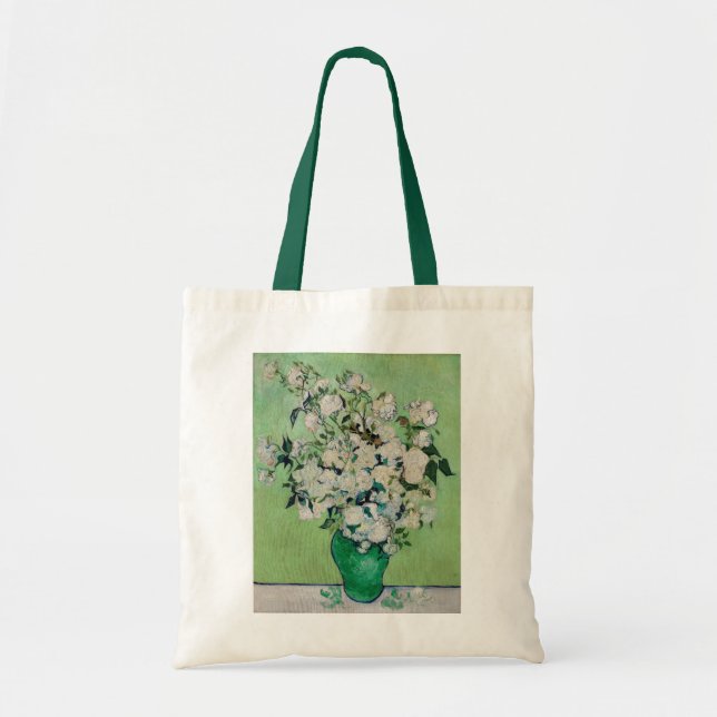 Still Life Roses in a Vase by Vincent van Gogh Tote Bag (Front)