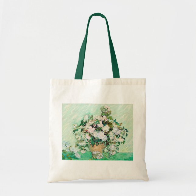 Still Life Roses in a Vase by Vincent van Gogh Tote Bag (Front)