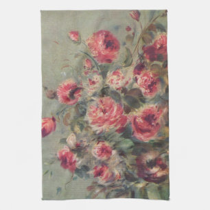 Still Life, Roses of Vargemont   Renoir Tea Towel