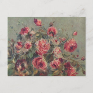 Still Life, Roses of Wargemont by Renoir Postcard