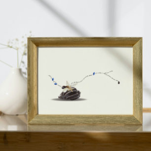 Still Life Seashell and Ivory Collage  Poster