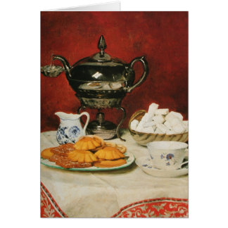 Still life Tea and Melting rolls - Albert Anker