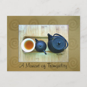 Still Life Tea Setting Photograph Custom Text Postcard