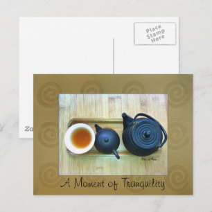 Still Life Tea Setting Photograph Custom Text Postcard