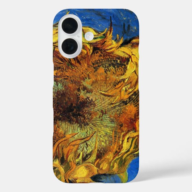 Still Life Two Cut Sunflowers by Vincent van Gogh Case-Mate iPhone Case (Back)