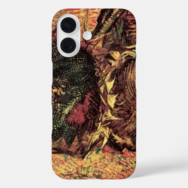 Still Life Two Cut Sunflowers by Vincent van Gogh Case-Mate iPhone Case (Back)