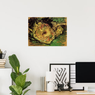 Still Life Two Cut Sunflowers by Vincent van Gogh Poster