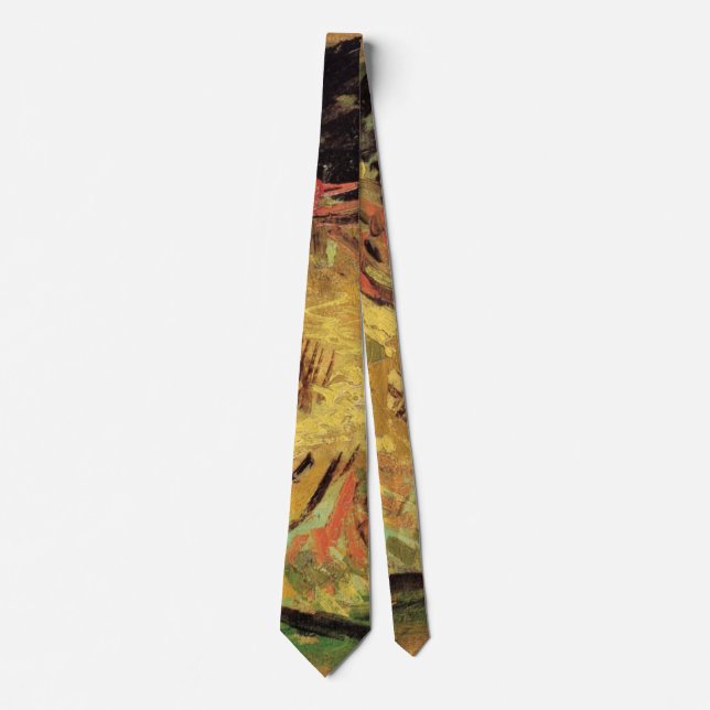 Still Life Two Cut Sunflowers by Vincent van Gogh Tie (Front)