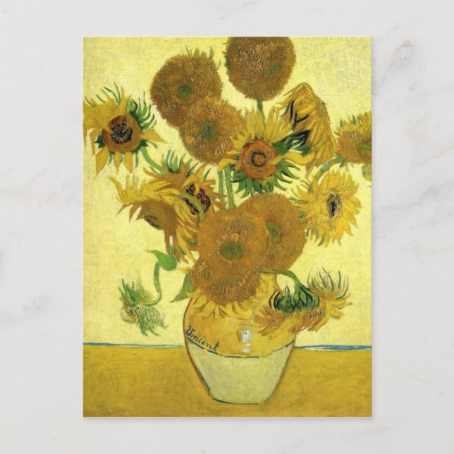 Still Life - Vase with 15 Sunflowers by van Gogh Postcard (Front)