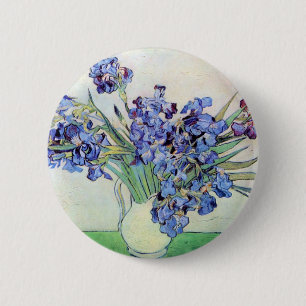 Still Life Vase with Irises by Vincent van Gogh 6 Cm Round Badge