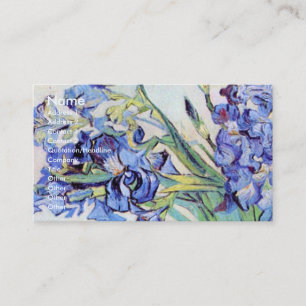 Still Life Vase with Irises by Vincent van Gogh Business Card