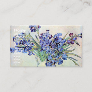 Still Life Vase with Irises by Vincent van Gogh Business Card