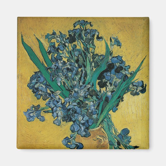Still Life Vase with Irises by Vincent van Gogh Magnet (Front)
